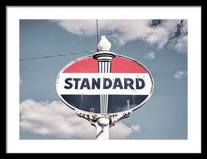 Old Vintage Standard Oil Sign - Framed Print