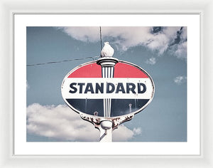 Old Vintage Standard Oil Sign - Framed Print