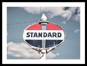 Old Vintage Standard Oil Sign - Framed Print