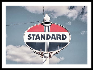 Old Vintage Standard Oil Sign - Framed Print