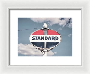 Old Vintage Standard Oil Sign - Framed Print