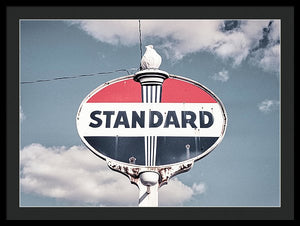 Old Vintage Standard Oil Sign - Framed Print