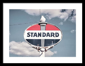 Old Vintage Standard Oil Sign - Framed Print