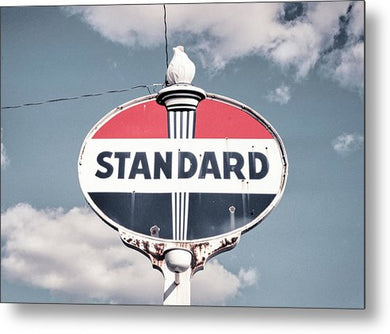 Old Vintage Standard Oil Sign - Metal Print