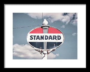 Old Vintage Standard Oil Sign - Framed Print