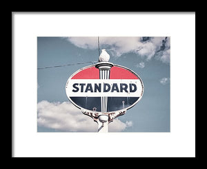 Old Vintage Standard Oil Sign - Framed Print