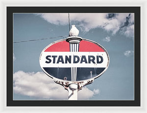 Old Vintage Standard Oil Sign - Framed Print