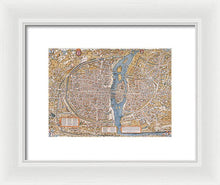 Load image into Gallery viewer, Old Map Of Paris 1550 - Framed Print