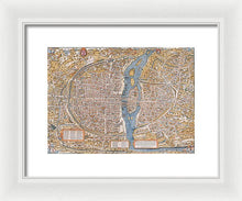 Load image into Gallery viewer, Old Map Of Paris 1550 - Framed Print