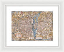 Load image into Gallery viewer, Old Map Of Paris 1550 - Framed Print