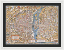 Load image into Gallery viewer, Old Map Of Paris 1550 - Framed Print