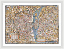 Load image into Gallery viewer, Old Map Of Paris 1550 - Framed Print