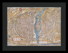 Load image into Gallery viewer, Old Map Of Paris 1550 - Framed Print