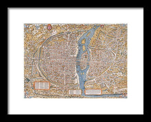 Load image into Gallery viewer, Old Map Of Paris 1550 - Framed Print