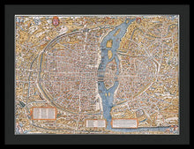 Load image into Gallery viewer, Old Map Of Paris 1550 - Framed Print