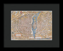 Load image into Gallery viewer, Old Map Of Paris 1550 - Framed Print