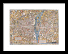 Load image into Gallery viewer, Old Map Of Paris 1550 - Framed Print