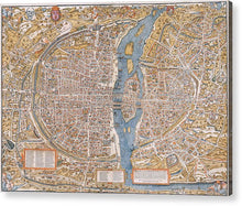 Load image into Gallery viewer, Old Map Of Paris 1550 - Acrylic Print