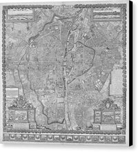 Load image into Gallery viewer, Old Map Of Paris 1652 - Canvas Print