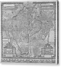 Load image into Gallery viewer, Old Map Of Paris 1652 - Canvas Print