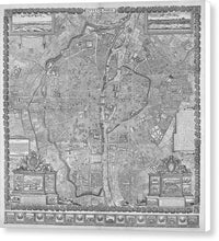 Load image into Gallery viewer, Old Map Of Paris 1652 - Canvas Print