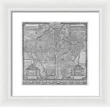 Load image into Gallery viewer, Old Map Of Paris 1652 - Framed Print