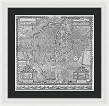 Load image into Gallery viewer, Old Map Of Paris 1652 - Framed Print