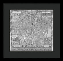 Load image into Gallery viewer, Old Map Of Paris 1652 - Framed Print