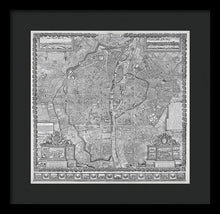 Load image into Gallery viewer, Old Map Of Paris 1652 - Framed Print