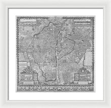 Load image into Gallery viewer, Old Map Of Paris 1652 - Framed Print