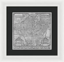 Load image into Gallery viewer, Old Map Of Paris 1652 - Framed Print