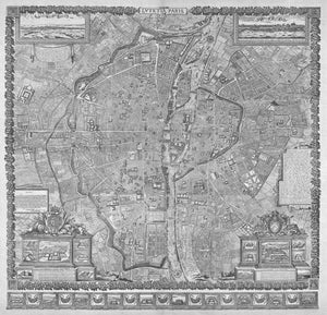 Old Map Of Paris 1652 - Art Print