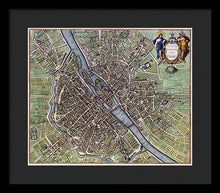 Load image into Gallery viewer, Old Map Of Paris 1657 - Framed Print