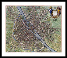 Load image into Gallery viewer, Old Map Of Paris 1657 - Framed Print