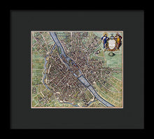 Load image into Gallery viewer, Old Map Of Paris 1657 - Framed Print