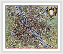 Load image into Gallery viewer, Old Map Of Paris 1657 - Framed Print