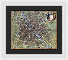 Load image into Gallery viewer, Old Map Of Paris 1657 - Framed Print