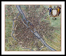 Load image into Gallery viewer, Old Map Of Paris 1657 - Framed Print