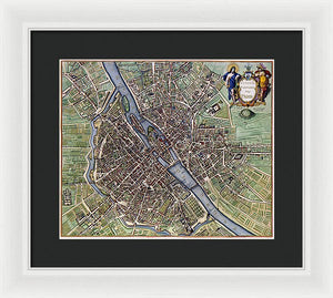 Old Map Of Paris 1657 - Framed Print