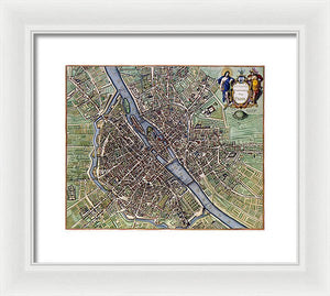 Old Map Of Paris 1657 - Framed Print