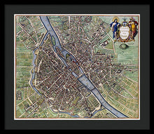 Load image into Gallery viewer, Old Map Of Paris 1657 - Framed Print