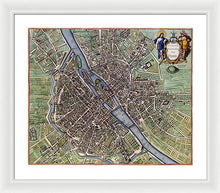 Load image into Gallery viewer, Old Map Of Paris 1657 - Framed Print