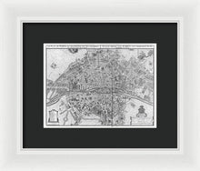 Load image into Gallery viewer, Old Map Of Paris 1742 - Framed Print