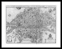 Load image into Gallery viewer, Old Map Of Paris 1742 - Framed Print