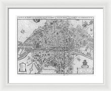 Load image into Gallery viewer, Old Map Of Paris 1742 - Framed Print