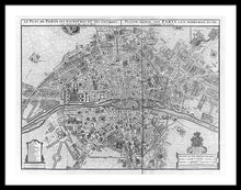 Load image into Gallery viewer, Old Map Of Paris 1742 - Framed Print