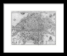 Load image into Gallery viewer, Old Map Of Paris 1742 - Framed Print