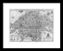 Load image into Gallery viewer, Old Map Of Paris 1742 - Framed Print