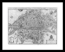 Load image into Gallery viewer, Old Map Of Paris 1742 - Framed Print