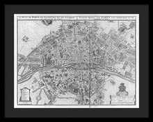 Load image into Gallery viewer, Old Map Of Paris 1742 - Framed Print